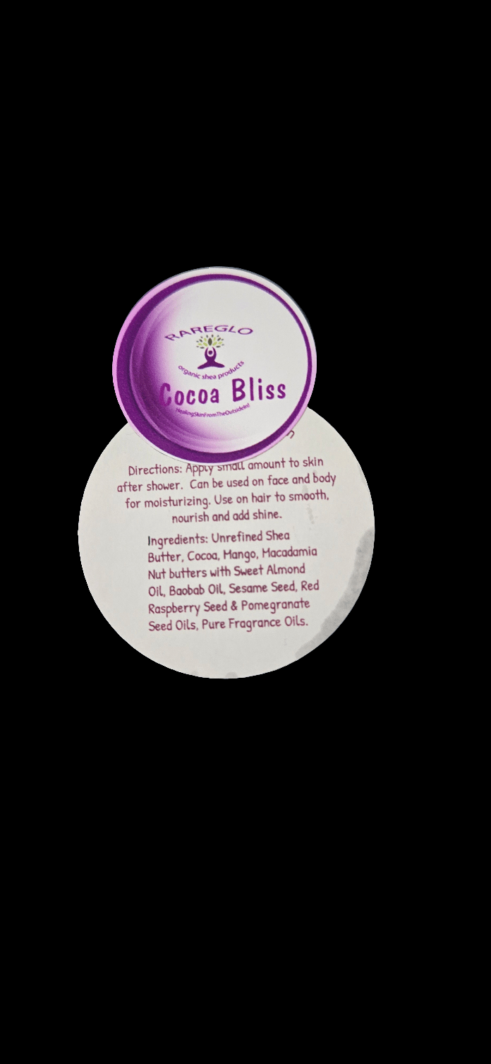 Cocoa Bliss Body Butter - RareGlo Organic Shea Products