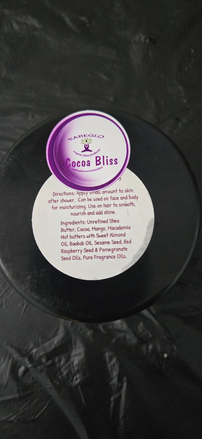 Cocoa Bliss Body Butter - RareGlo Organic Shea Products