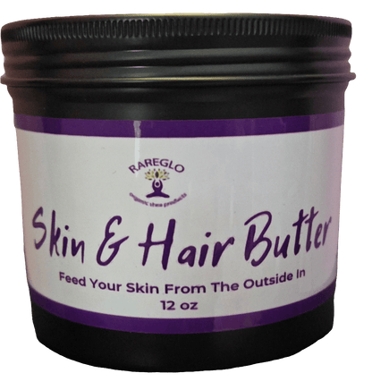 RareGlo Skin & Hair Butter 12 oz - RareGlo Organic Shea Products